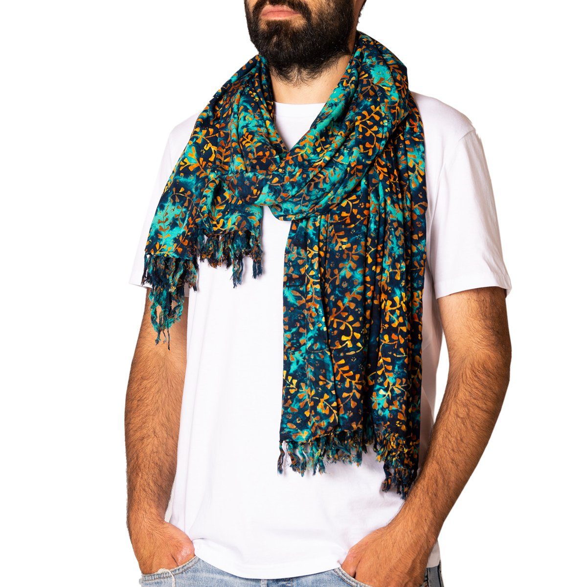PANASIAM Pareo Sarong Wachsbatik Blautöne aus günstig online kaufen