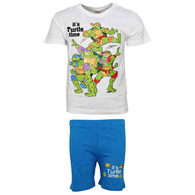 Teenage Mutant Ninja Turtles Schlafanzug Teenage Mutant Ninja Turtles Kinder Jungen kurzarm Pyjama Gr. 104 bis 134