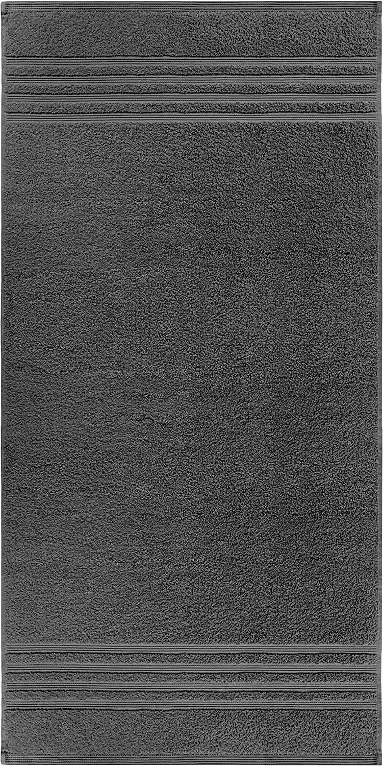 London, 70x140 grau Duschtuch Frottee Frottee cm dunkel Grau Anthrazit (1-St), Lashuma Duschtuch