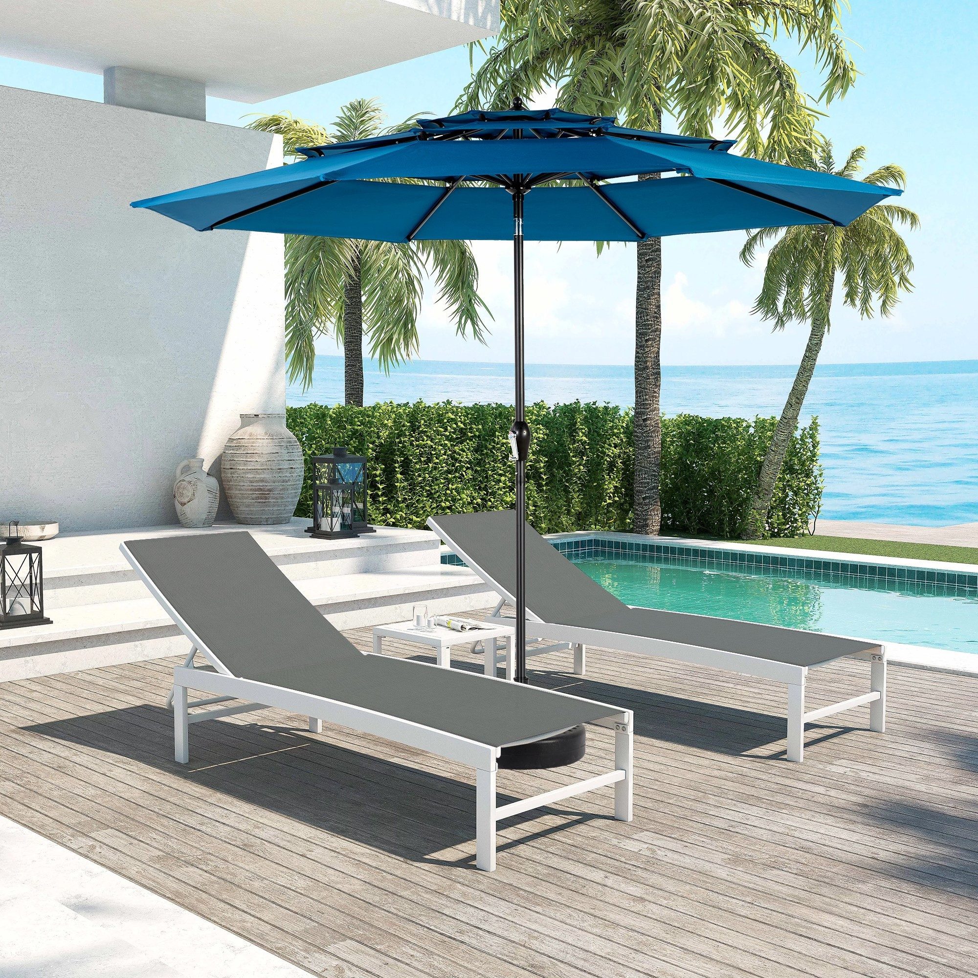 LVHOM Sonnenschirm (Modell B)294x294cm, Super winddicht, günstig online kaufen