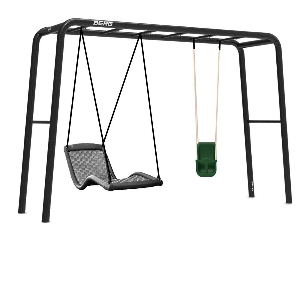 Berg Klettergerüst PlayBase L Schaukelgestell mit 2 Reckstangen Relaxschaukel, und Babyschaukel