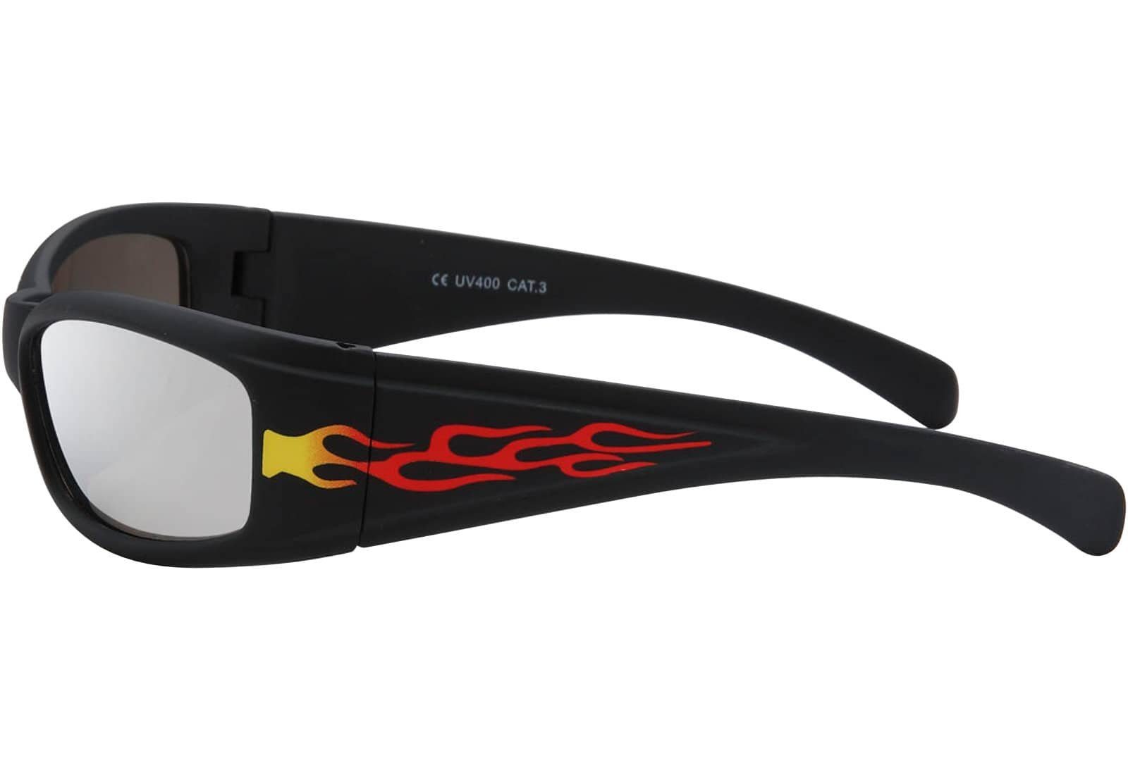 BEZLIT Eyewear Fahrradbrille Jungen Kinder Designer Sonnenbrille, (1-St), mit schwarzen Linsen