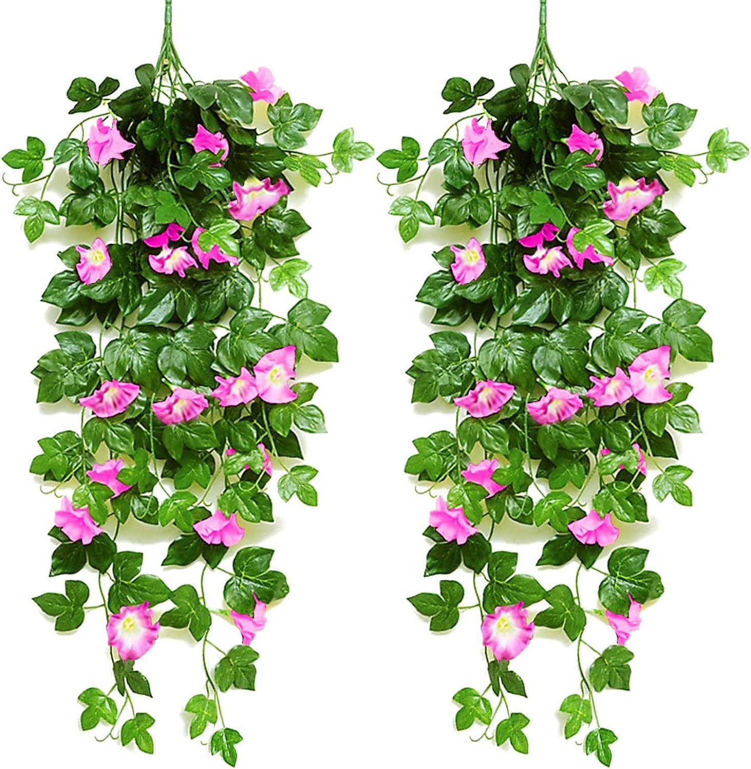 Kunstblumenstrauß 2 Stück Kunstpflanze Kunstblumen Hängend Wie Echt
