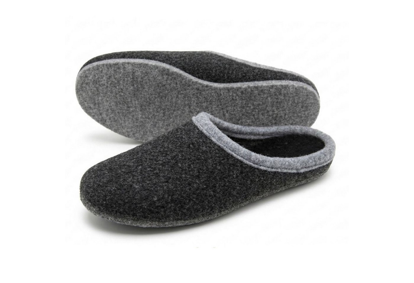 Pantoffelmann Wollfilzpantoffel Herren Filzpantoffel leichte Pantoffel Hausschuhe Pantoffel (1 Paar) Filzpantoffeln, Gästepantoffel besonders leicht
