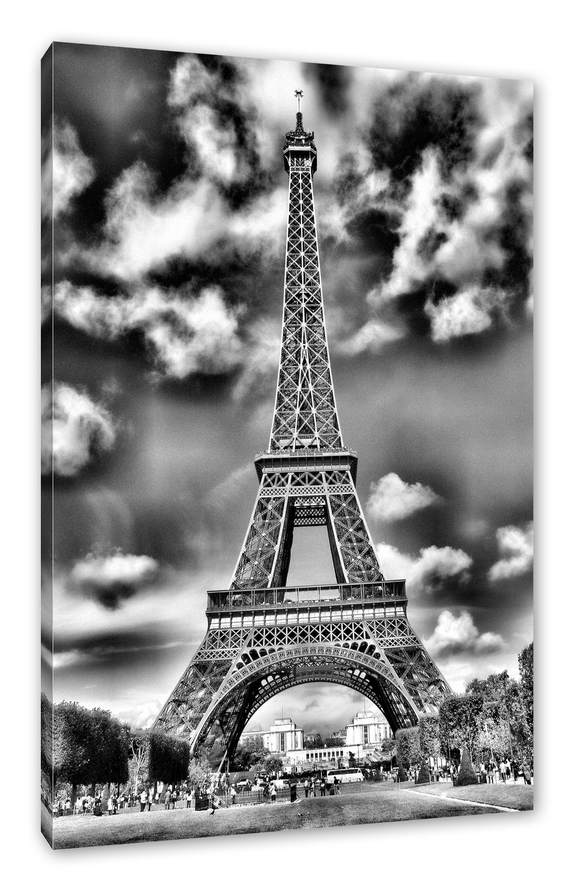 Pixxprint Leinwandbild Eifelturm bespannt, inkl. Eifelturm St), fertig Paris Paris, Leinwandbild (1 Zackenaufhänger