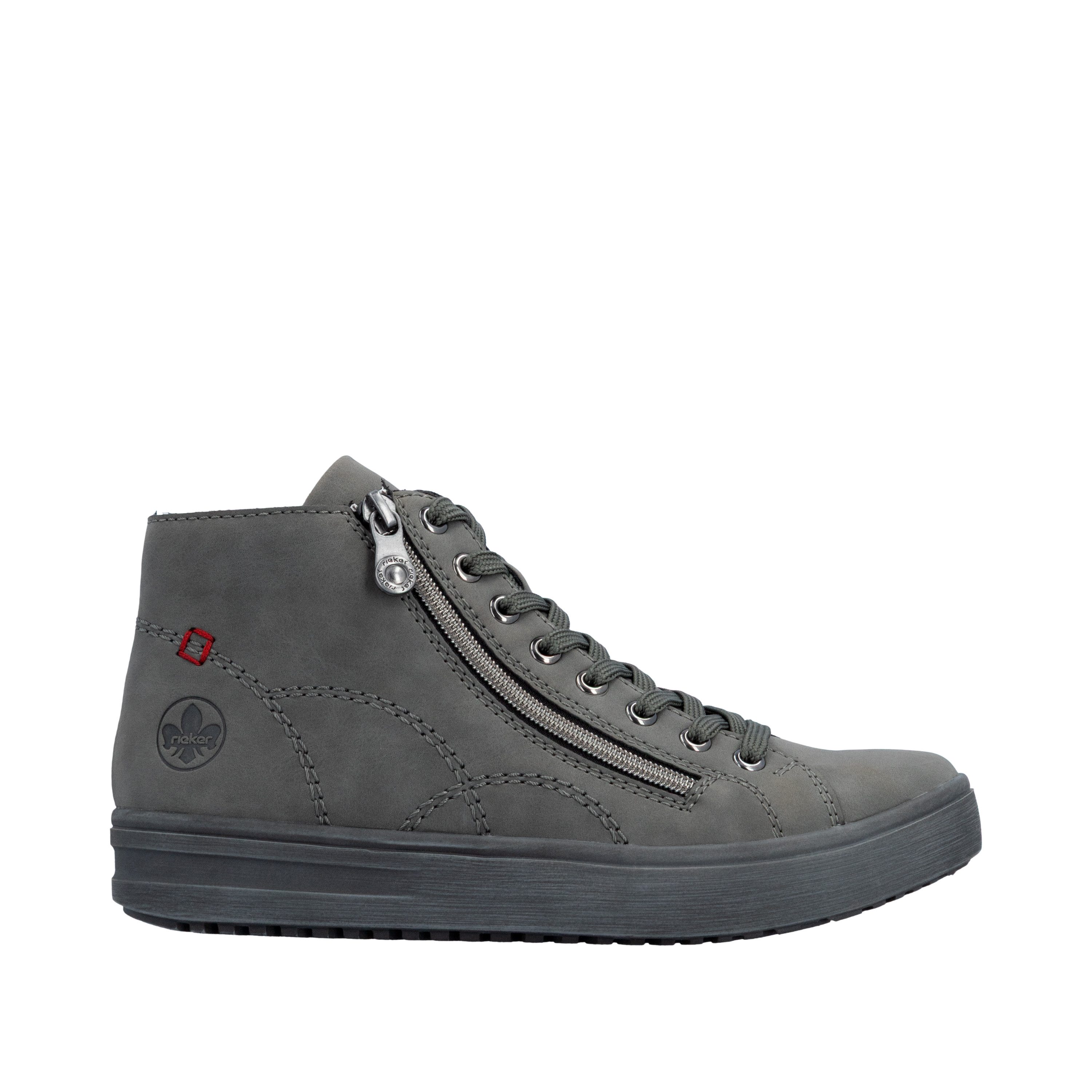 Rieker Schnürboots High Top-Sneaker, Herbstschuh mit dezenten Ziernähten