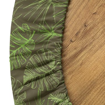 Abakuhaus Tischdecke Rundum-elastische Stofftischdecke, Dschungel-Laub Palmen Blätter