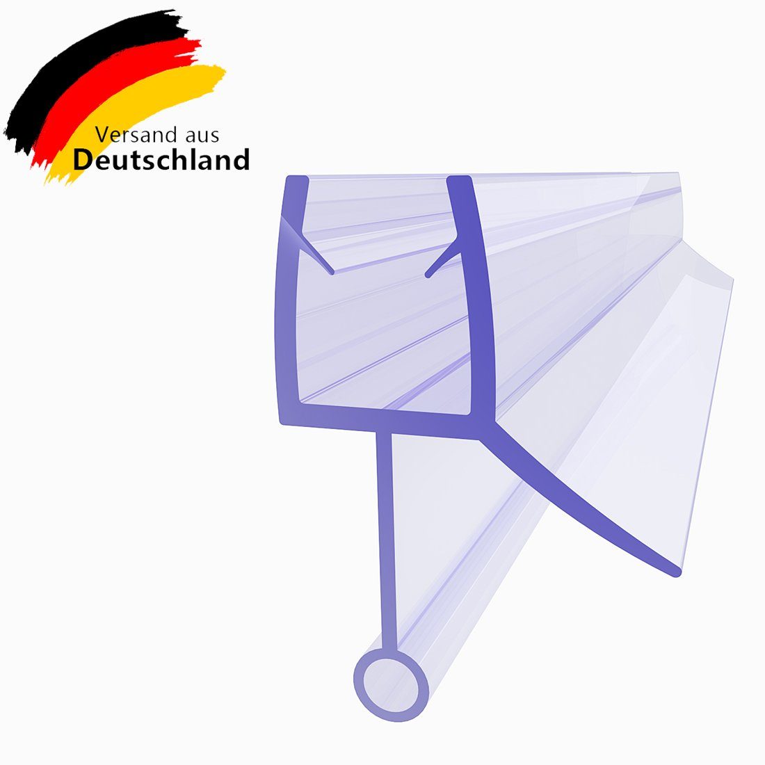 SONNI Duschdichtung PVC Duschdichtung 70/80/90/100/120cm für 6/7mm Glasdicke, L: 70 cm, Wasserabweiser