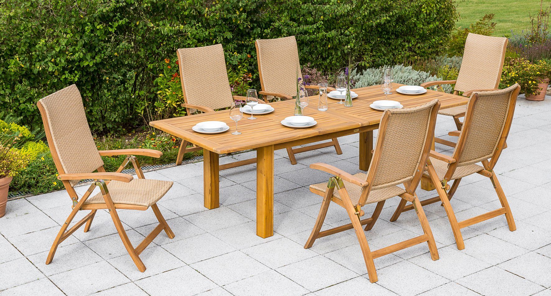 MERXX Gartenmöbelset »Capri«, Diningset für 6 Personen geeignet online  kaufen | OTTO
