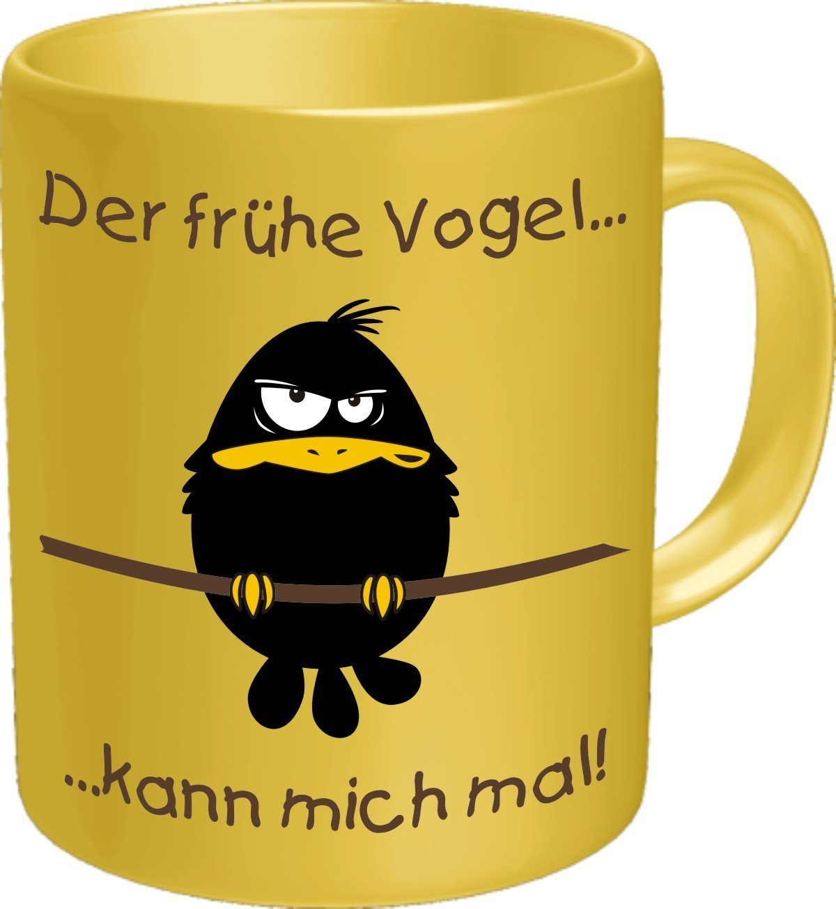 Rahmenlos Tasse Kaffeebecher Der frühe für Morgenmuffel: kann Keramik mal!, Vogel mich den