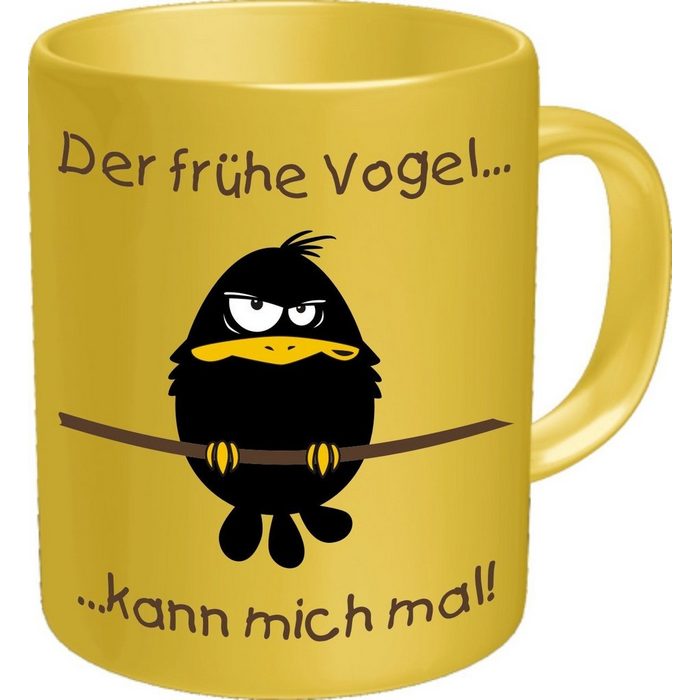 Rahmenlos Tasse Kaffeebecher für den Morgenmuffel: Der frühe Vogel kann mich mal! Im Geschenkkarton