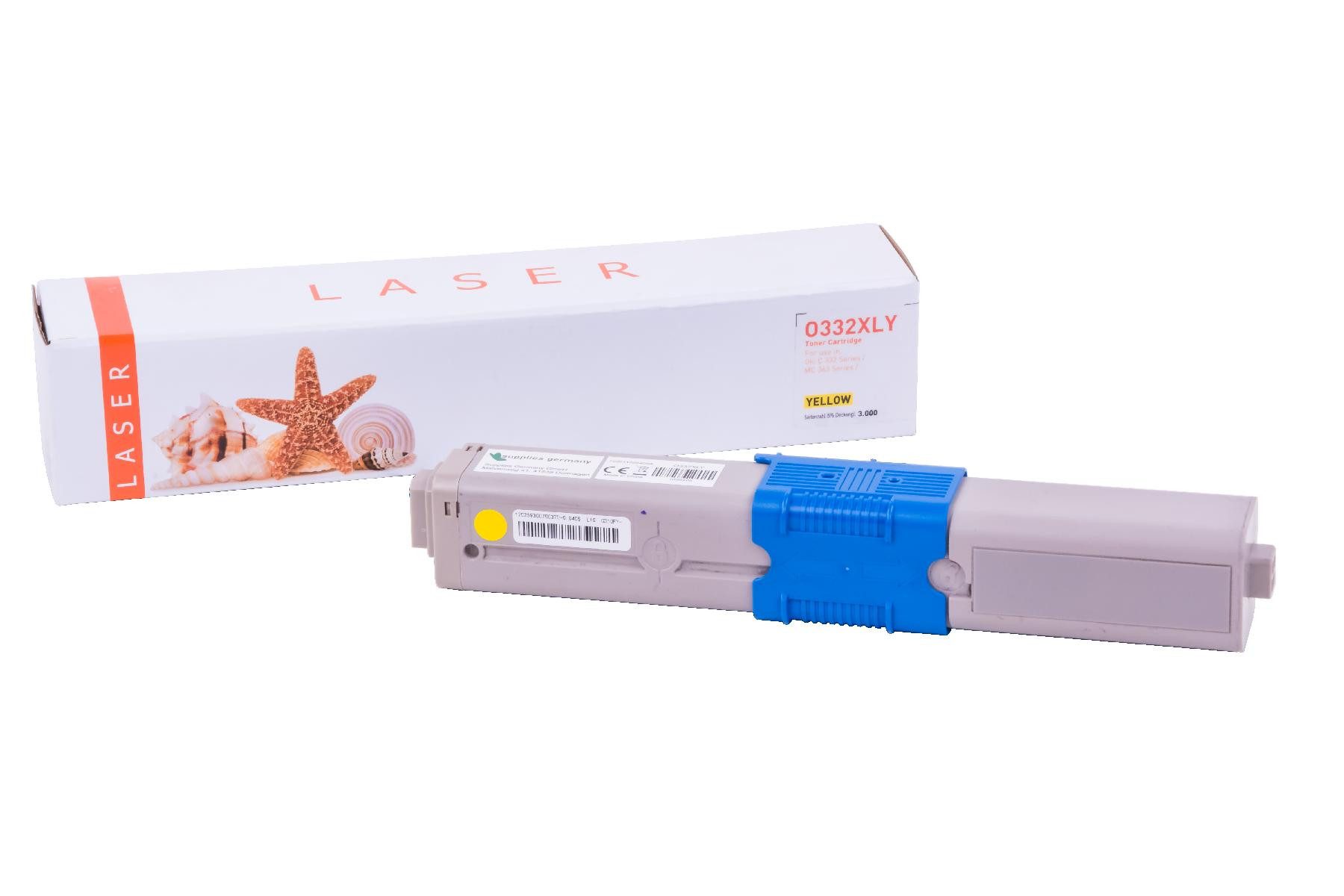 Supplies Germany Tonerkartusche 3.000 Seiten, (1-St), Toner-Kit gelb gelb 3000 Seiten