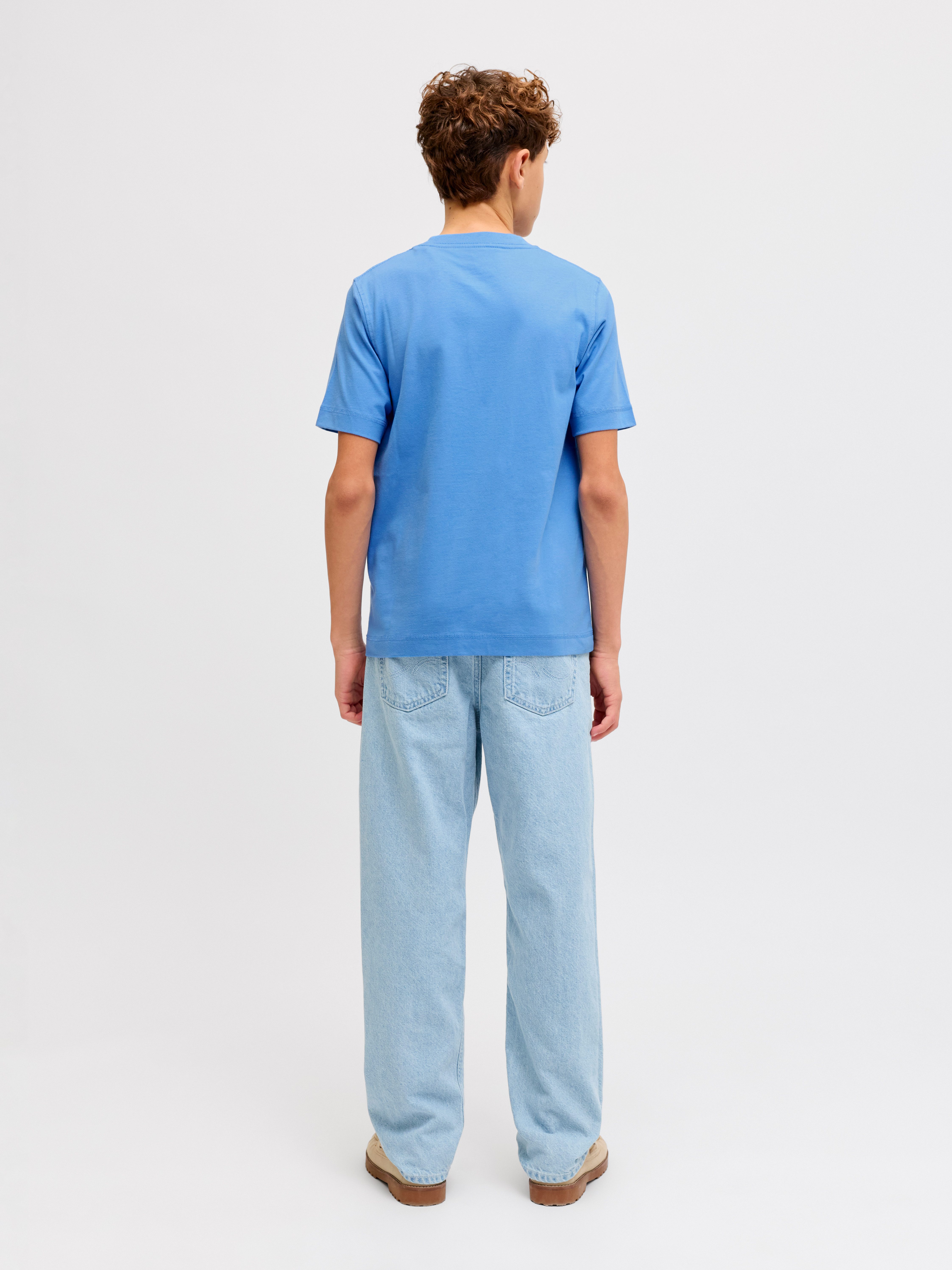 Jack & Jones Junior T-Shirt JORNORREBRO EMB TEE SS CN NOOS JNR Baumwolle, relaxed fit, Kurzarm