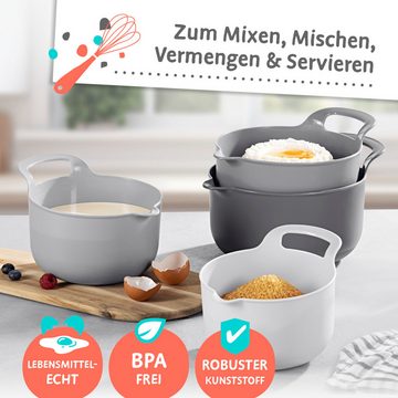 GOURMETmaxx Schüssel, Polypropylen, (Schüssel-Set, 4-tlg), ideal zum Kochen, Backen, Servieren von leckeren Speisen