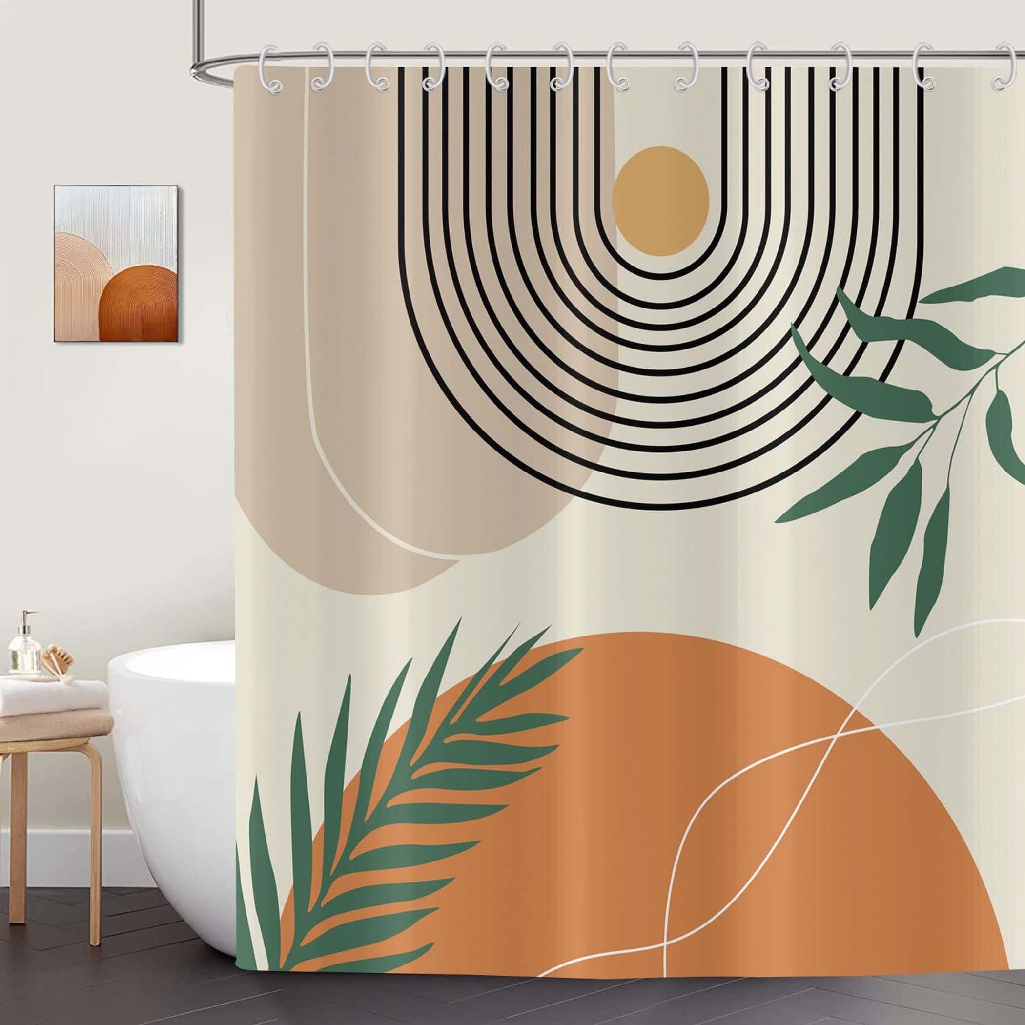 Coonoor Duschvorhang Boho,Modern Duschvorhäng Anti Schimmel Wasserdicht,mit 12 Haken Breite 180 cm