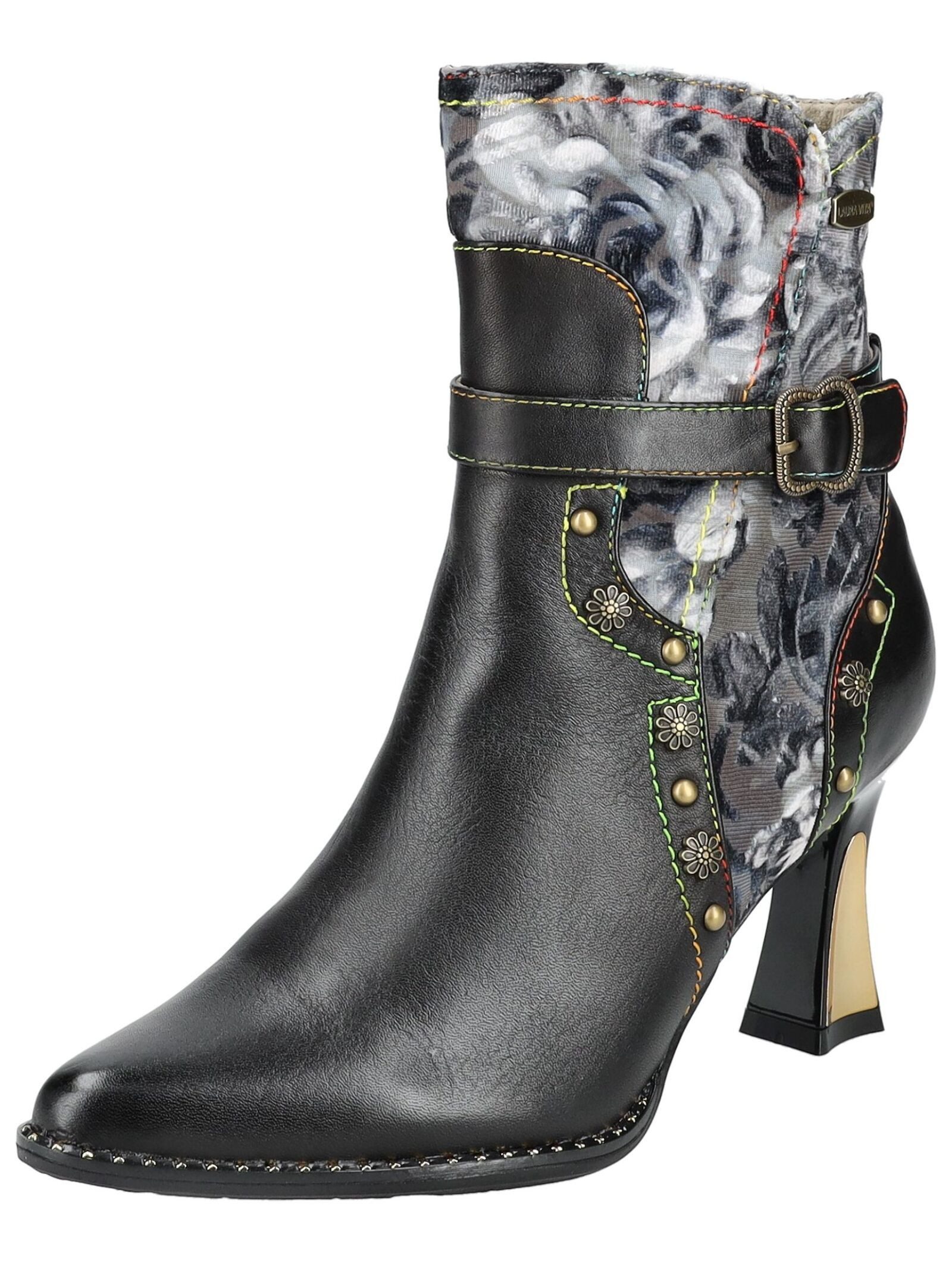 LAURA VITA Stiefelette Leder/Textil High-Heel-Stiefelette günstig online kaufen