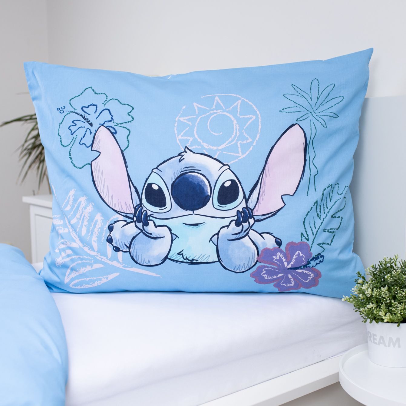 Lilo & Stitch Wendebettbezug Lilo und Stitch blaue Wende Bettwäsche Kissenbezug Set 135/140x200cm, (2 St), Wendbar mit 2 Motiven – Bild 4 von 5