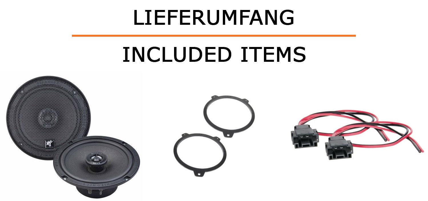 JUST SOUND best choice for caraudio Lautsprecher 16cm, Heckablage Hifonics Titan TRX62 BMW 3er E46 Coupe Auto-Lautsprecher (90 W)