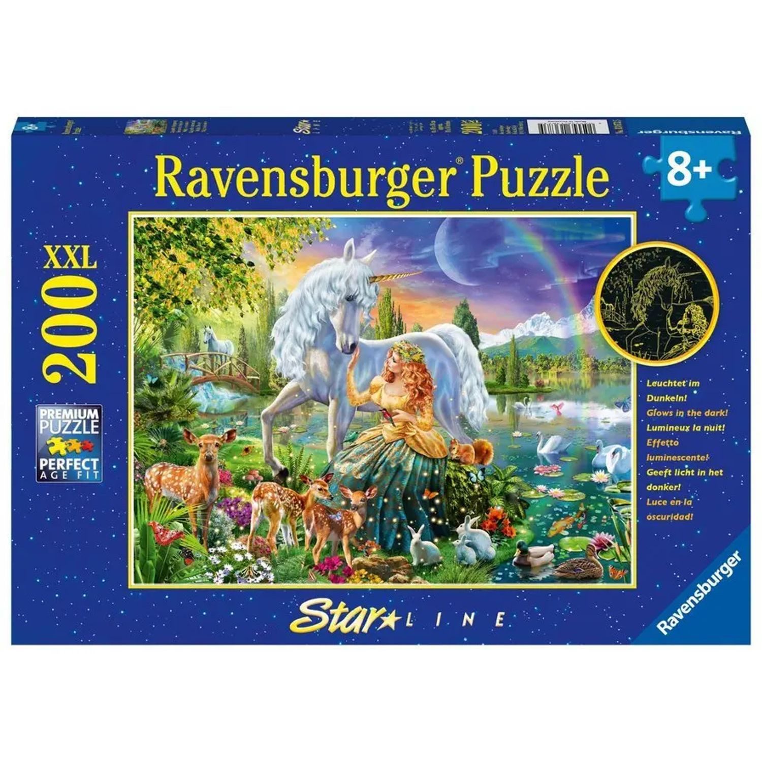 Ravensburger Puzzle Kinderpuzzle 200 XXL Teile - Magische Begegnung, Puzzleteile