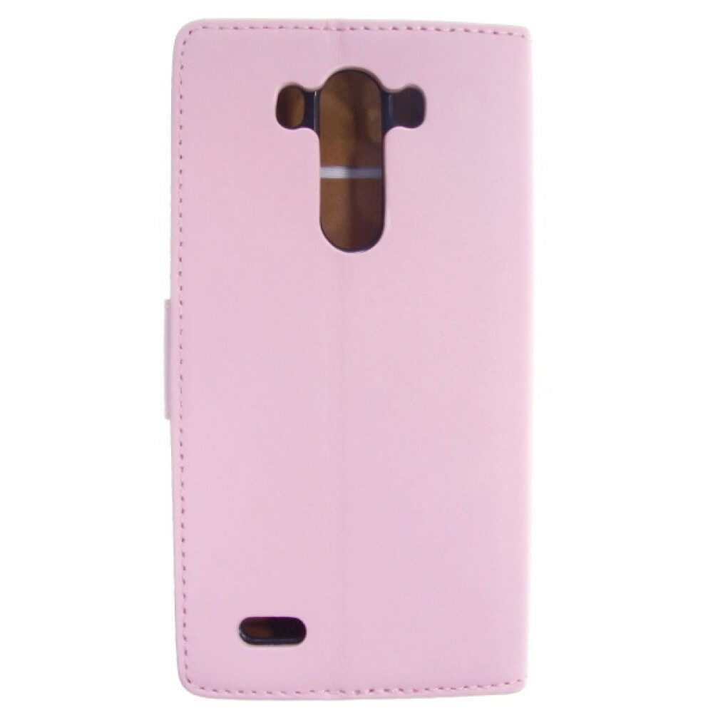 Handytasche Lederhülle Handyhülle für LG G3 Pink Schutz Case 4250710554034 (Book Cover)