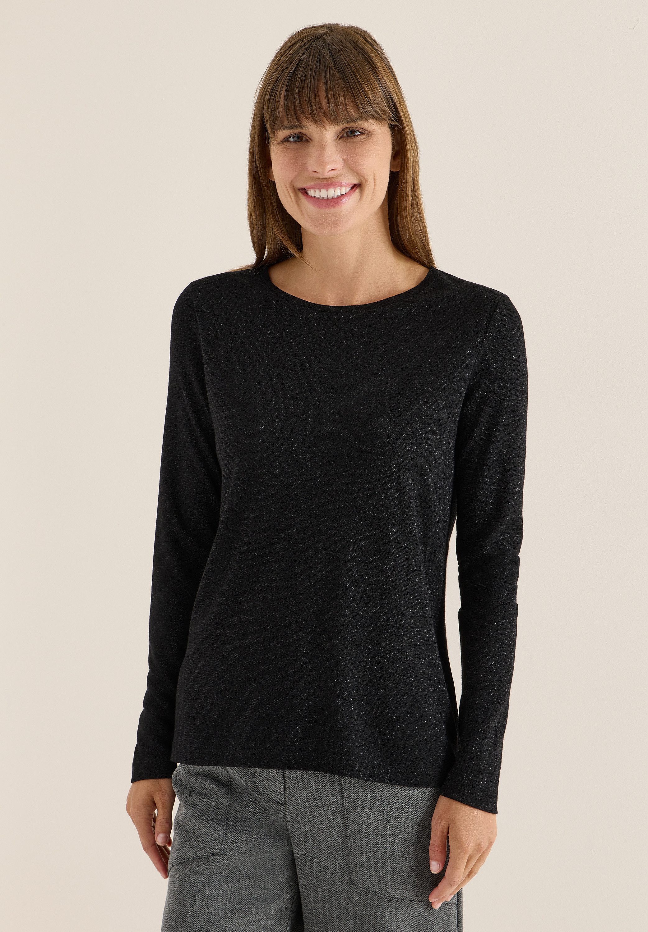 CECIL Langarmshirt im Glitzer-Look
