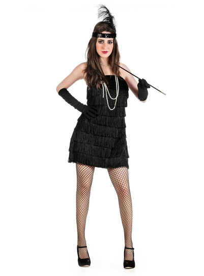 Limit Sport Kostüm Flapper schwarz, Raffiniertes Outfit für 20er Jahre Partys