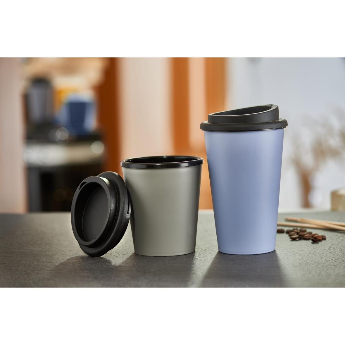 elasto Coffee-to-go-Becher 250 ml Kaffeebecher To Go doppelt isolierter Becher, Made in Germany, Doppelwandig, Teebecher, Coffee Mug, recycled Becher – Bild 5 von 5