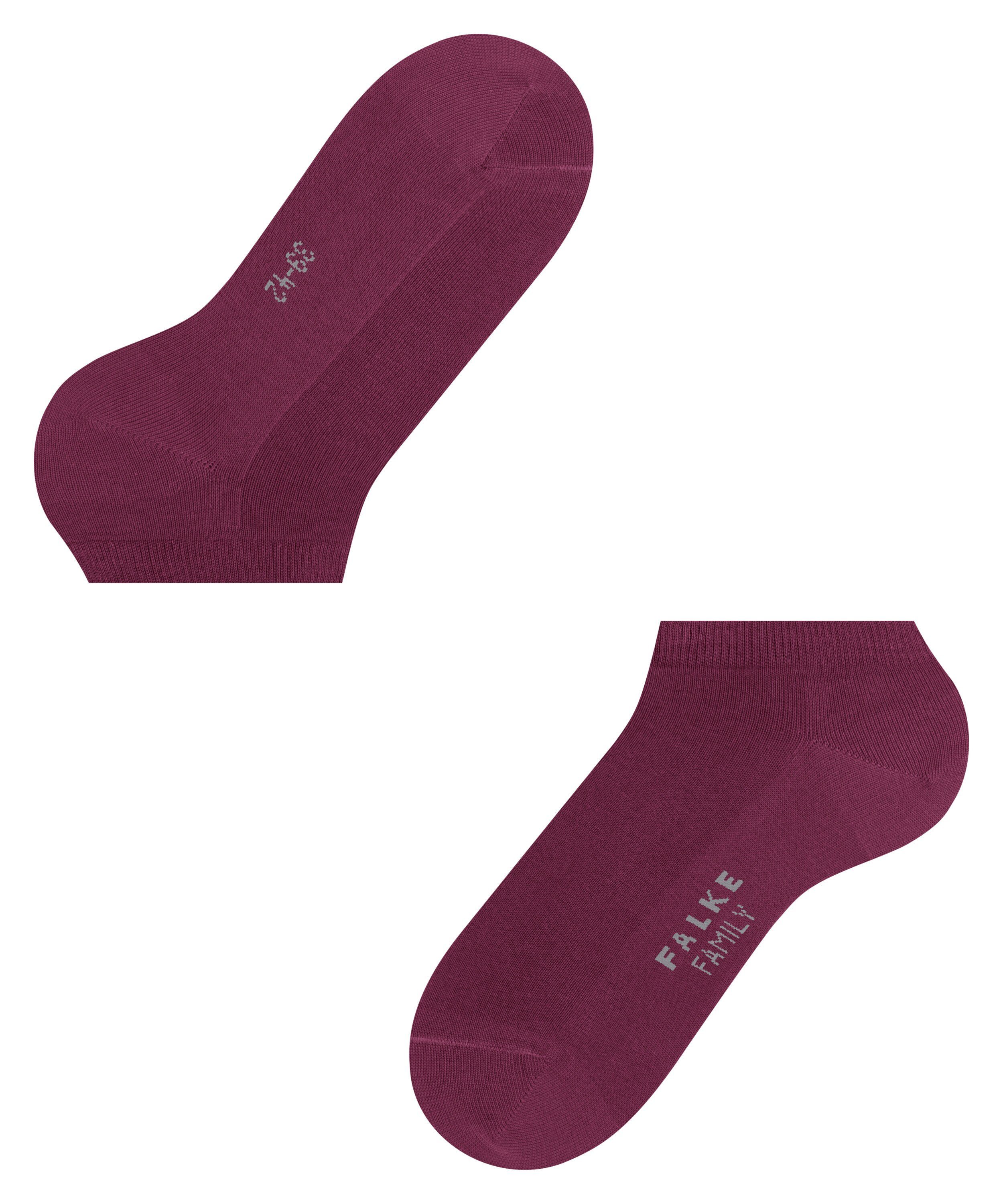 Family (8236) FALKE Sneakersocken red (1-Paar) nachhaltiger Baumwolle plum mit