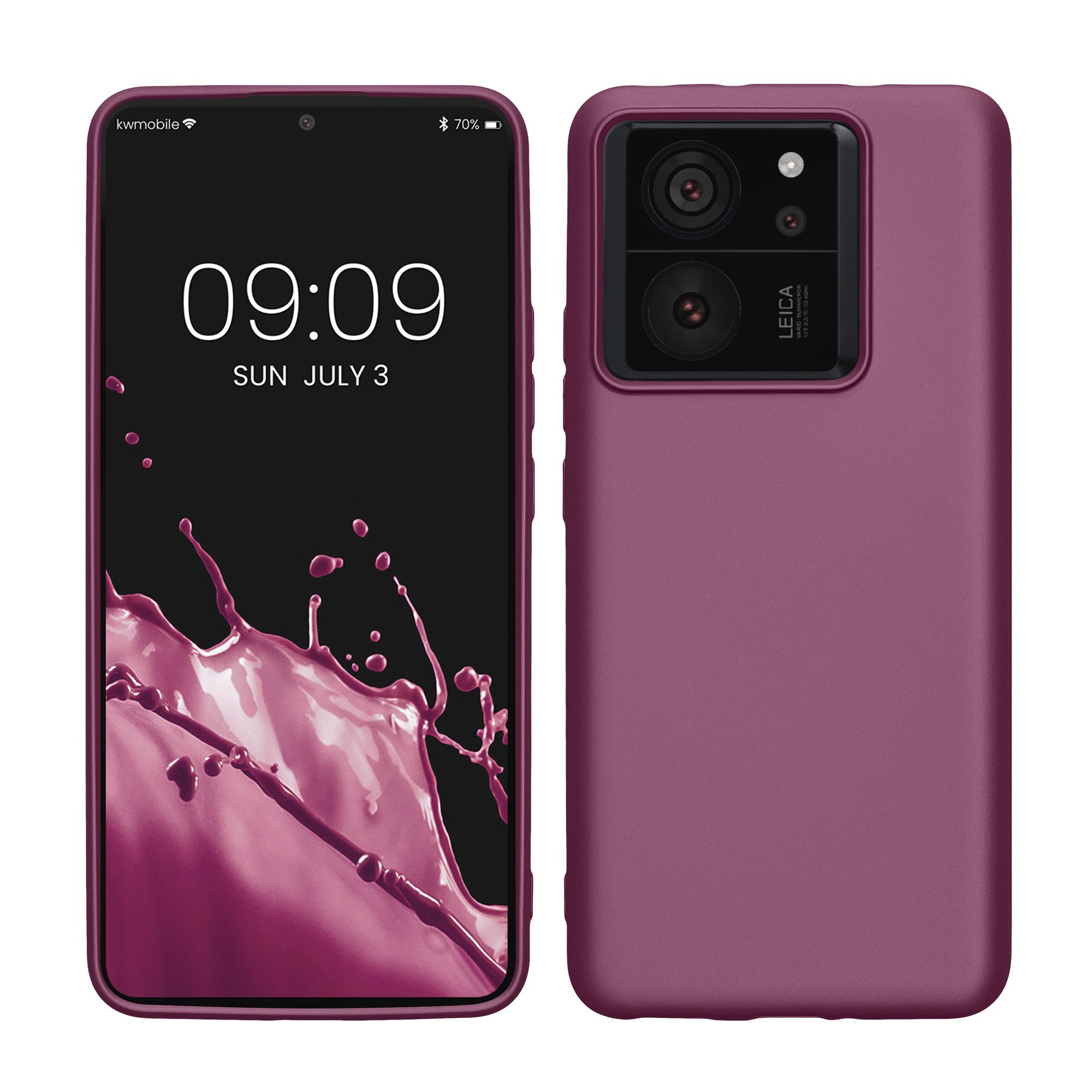 kwmobile Handyhülle Handyhülle für Xiaomi 13T / 13T Pro Hülle, Silikon Case metallisch schimmernd - Schutzhülle Cover