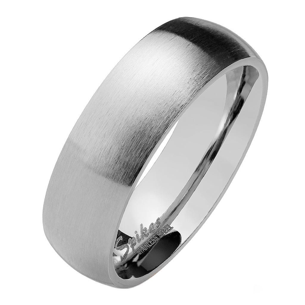 Fingerring Edelstahl Damen Herren Ring matt gebürstet Bandring Partnerring
