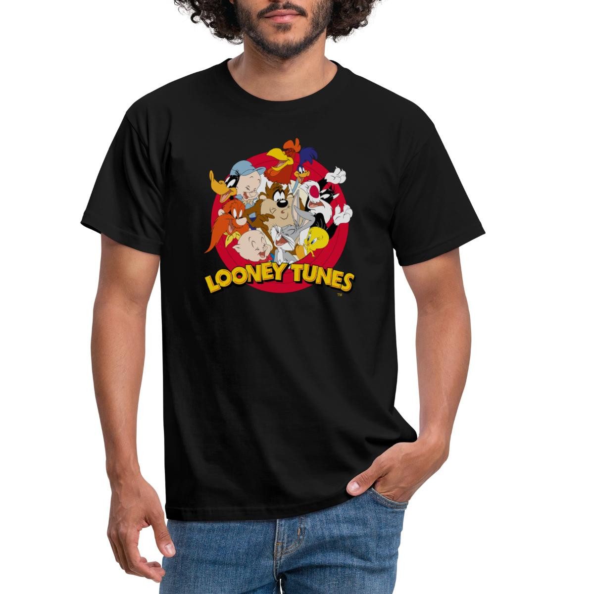 Spreadshirt T-Shirt Looney Tunes Bugs Bunny Logo Gruppenbild Männer T-Shirt (1-tlg)