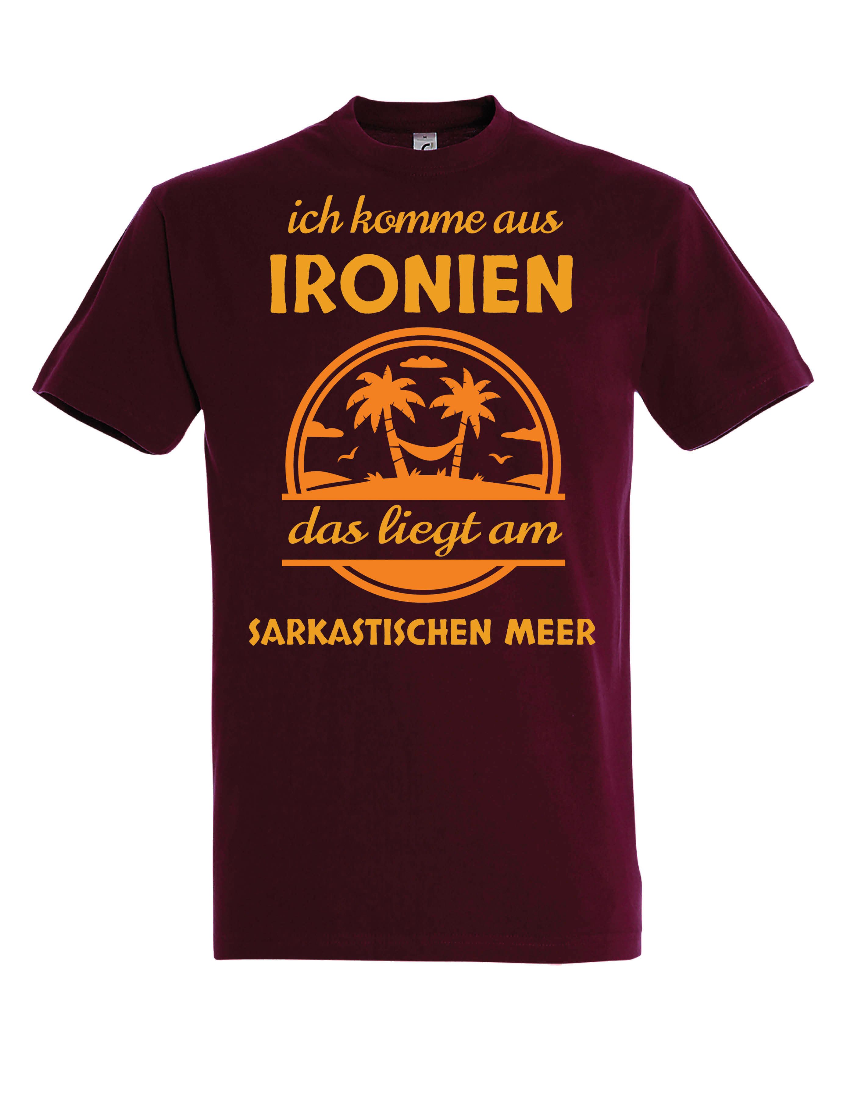 T-Shirt "Ironien" Herren T-Shirt witziger Spruch Geschenk Motiv Statement