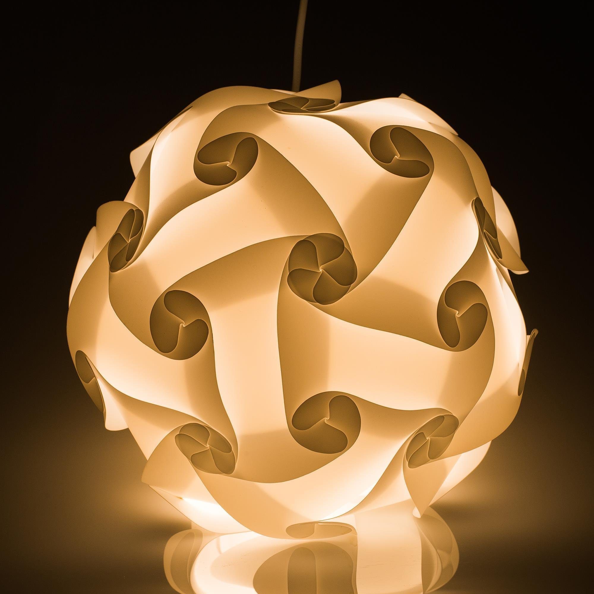 EAZY CASE Lampenschirm DIY Stehlampe etwa Leuchte Puzzle Lampe Puzzle Schirm DIY Lampenschirme, 30 Weiß Lampenschirm cm