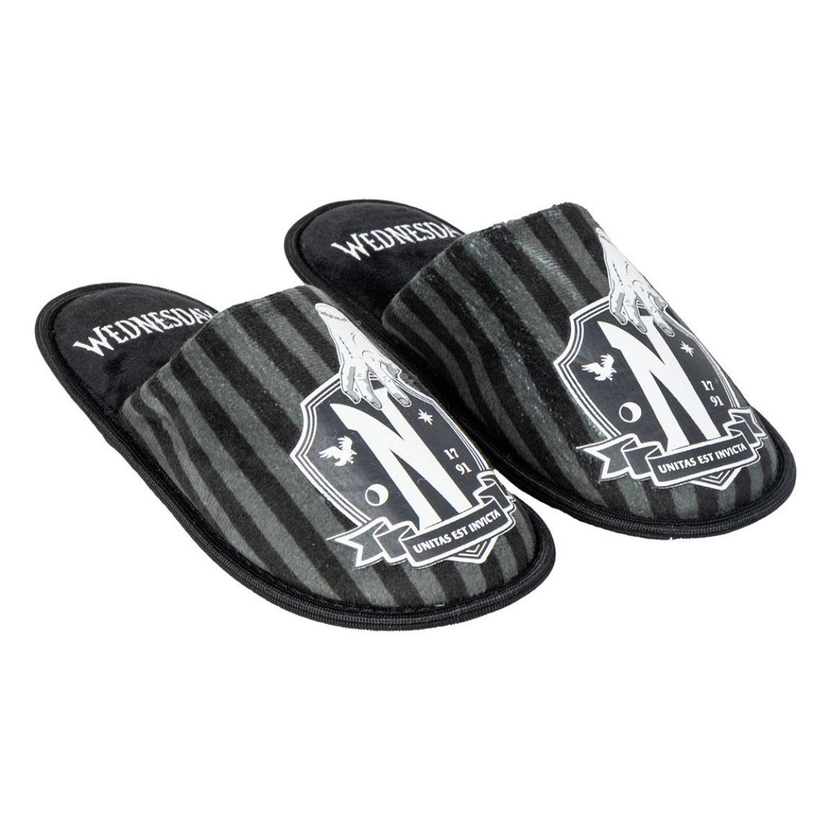 Wednesday Damen & Herren Pantoffeln, Hauspantoffeln bequem Hausschuh