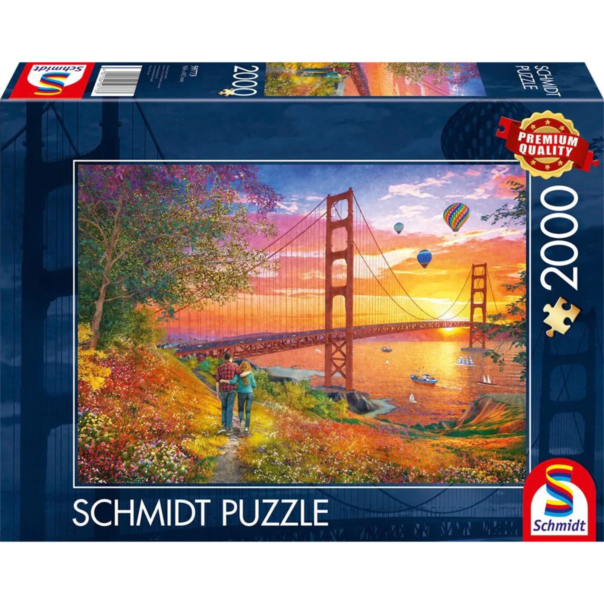 Schmidt Spiele Puzzle Schmidt Spiele Spaziergang zur Golden Gate Bridge, 2000 Puzzleteile