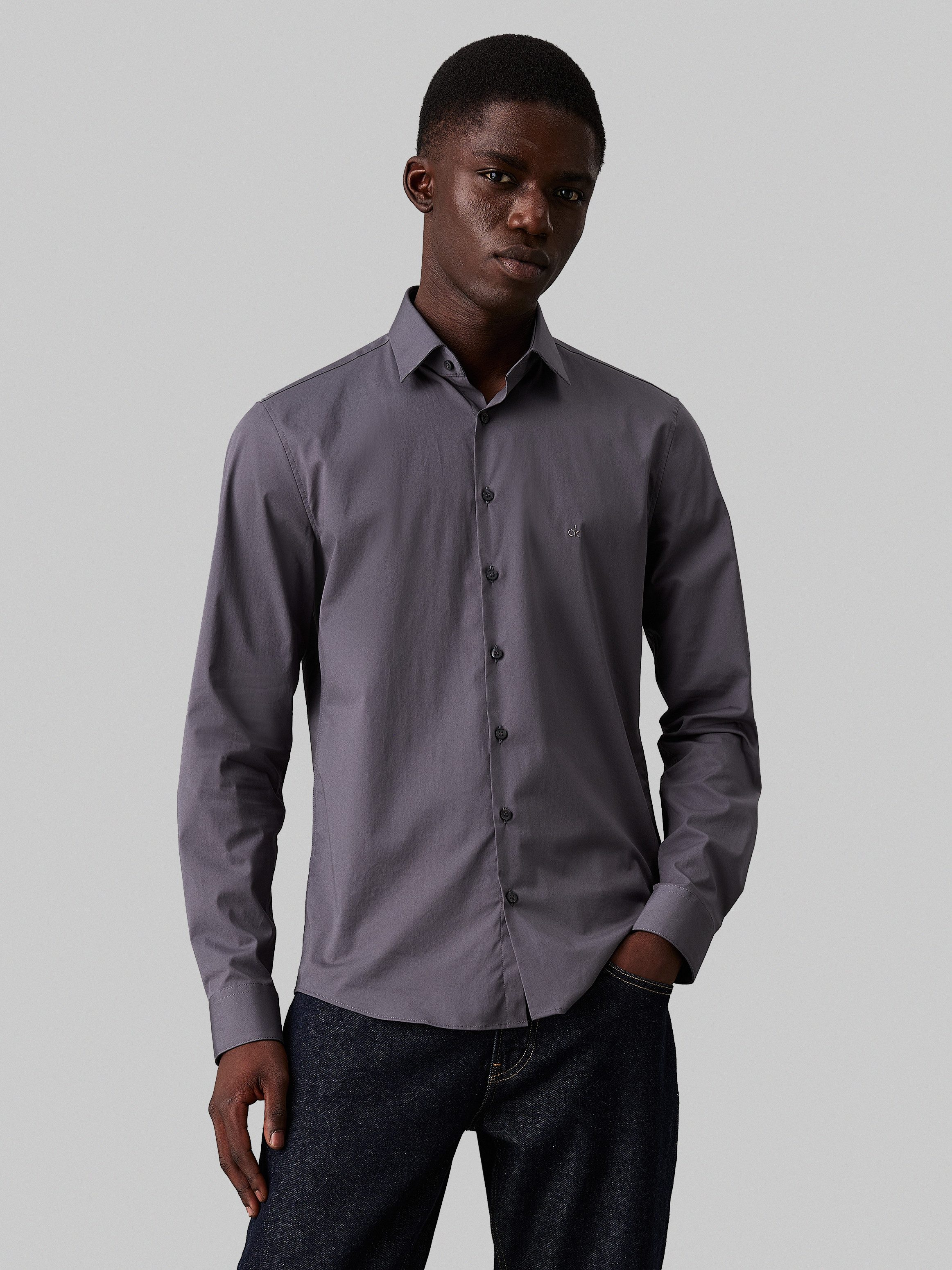 Calvin Klein Businesshemd POPLIN STRETCH SLIM günstig online kaufen