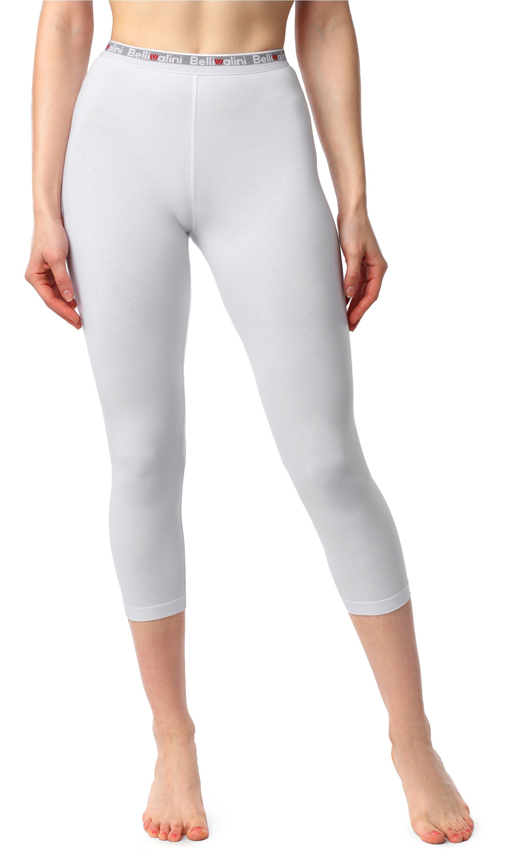 Bellivalini Leggings Damen 3/4 Capri Leggings BLV50-178 (1-tlg) elastischer Bund