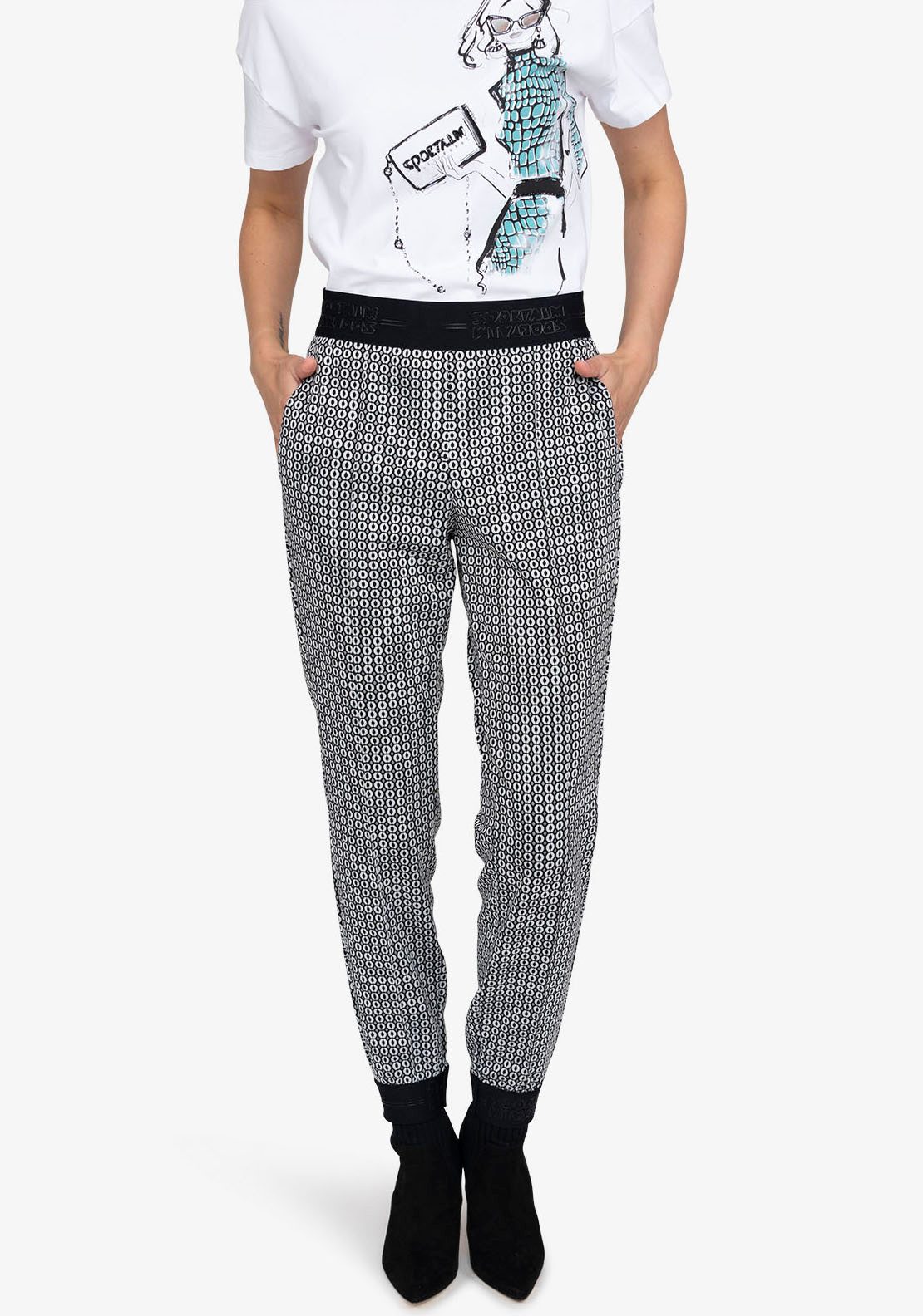 Sportalm Kitzbühel Röhrenhose mit Alloverprint günstig online kaufen