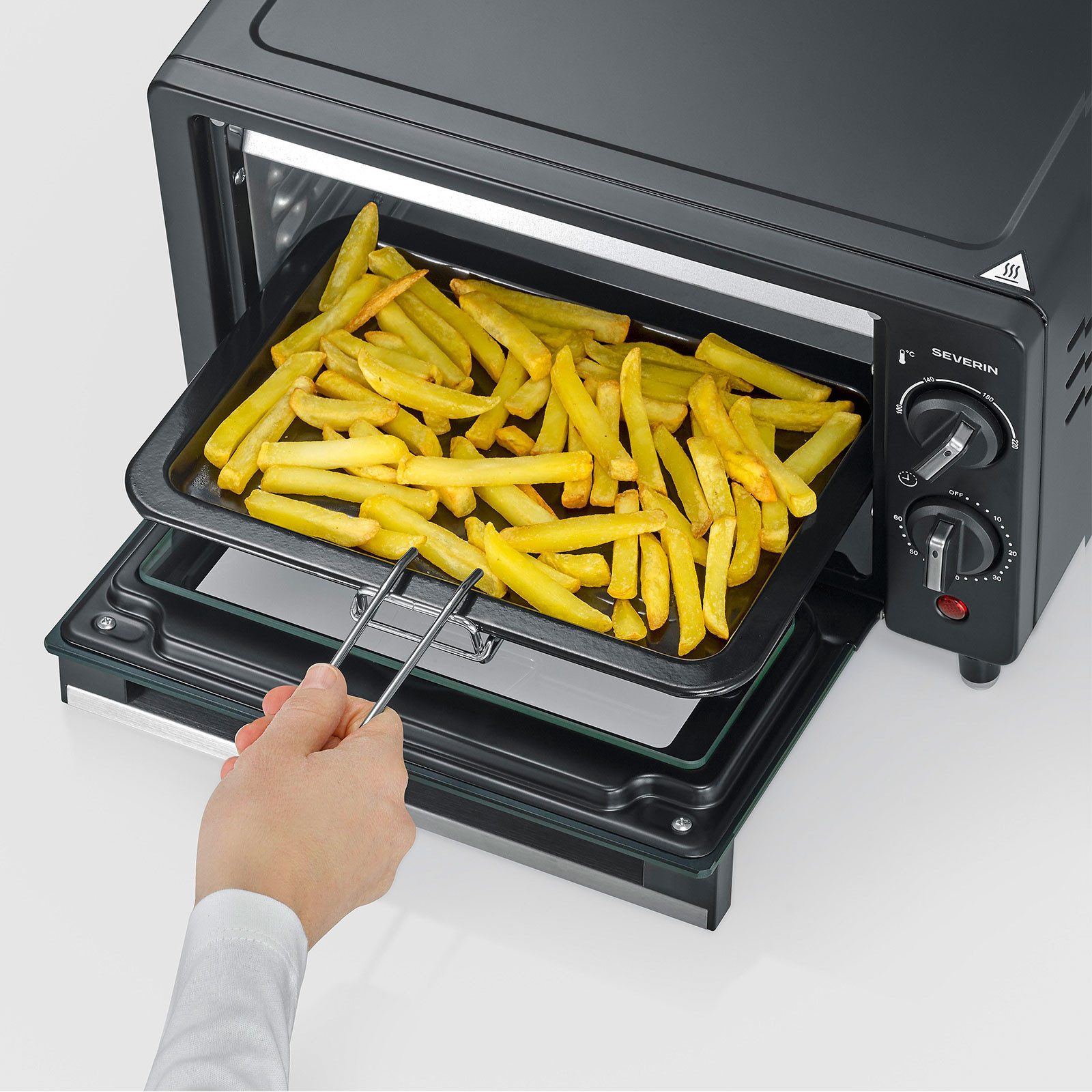 Severin Minibackofen TO 2062, Kompakter 9-Liter Toastofen mit Timer und Temperaturregelung