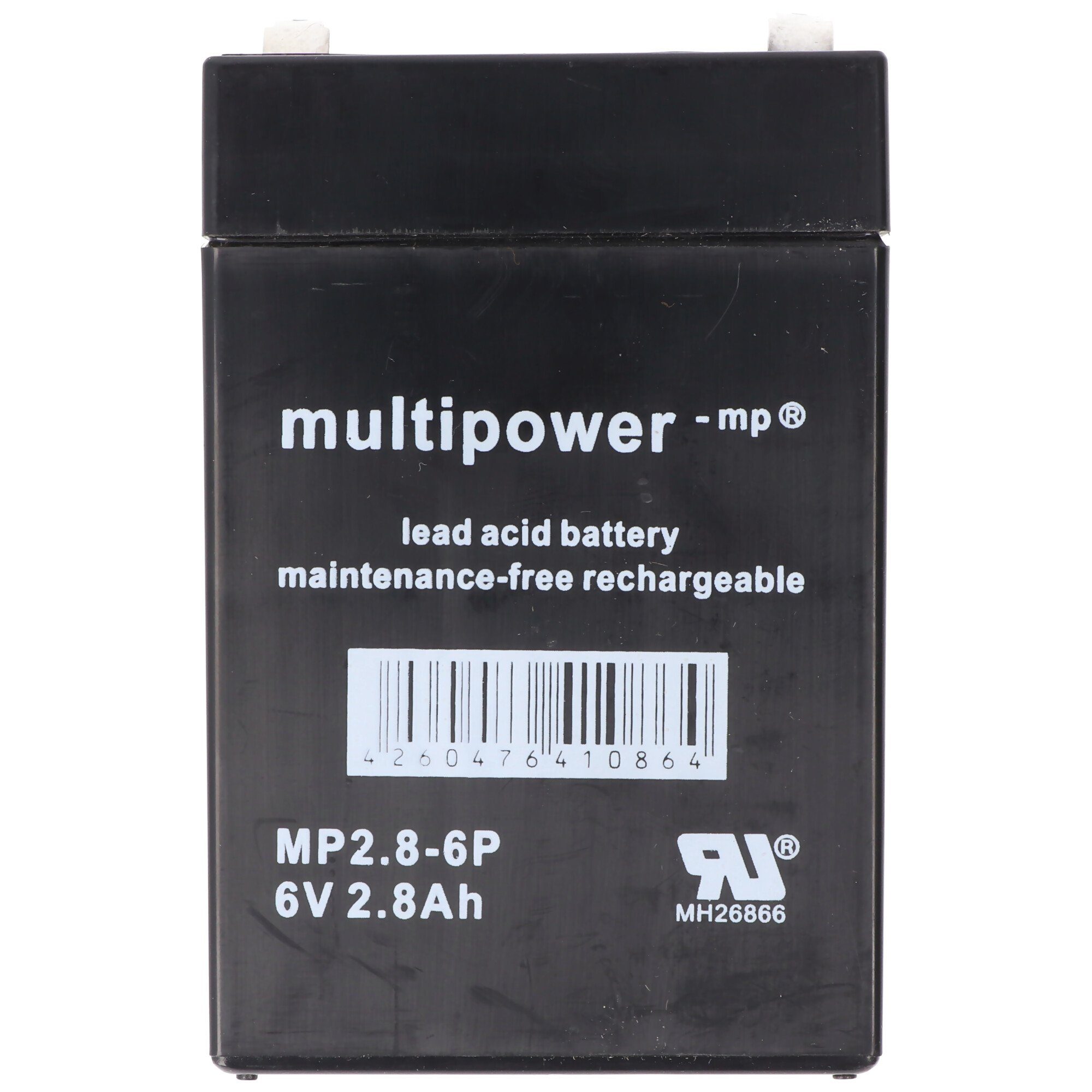 Multipower Multipower MP2.8-6 Akku PB MP2.8-6 2800mAh, mAh Blei, 6V Anschluss 2800 4,8mm, V) Akku (6,0
