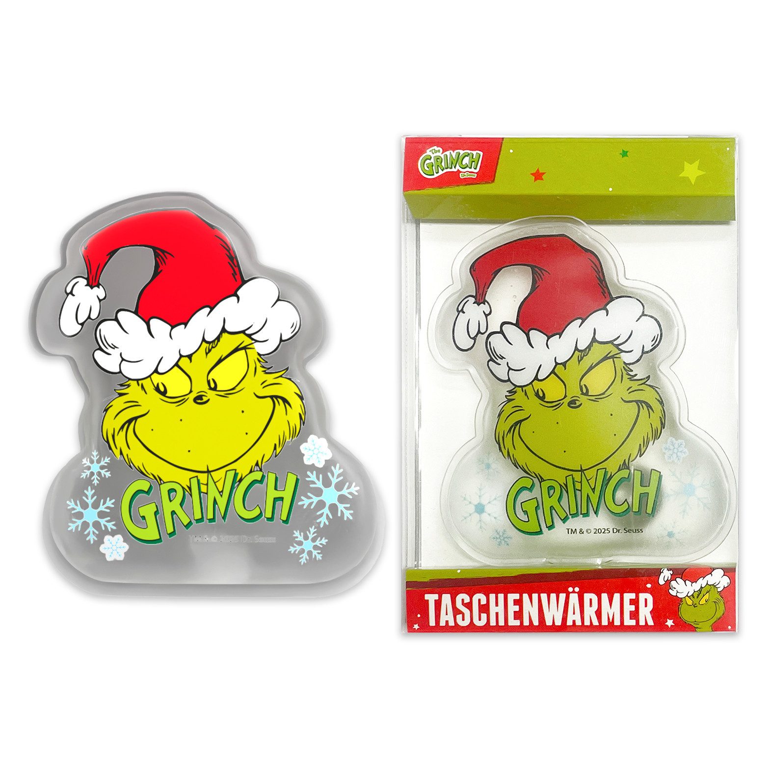 Party Factory Handwärmer The Grinch Taschenwärmer Handwärmer für Winter Weihnachten Geschenk, 1-tlg.