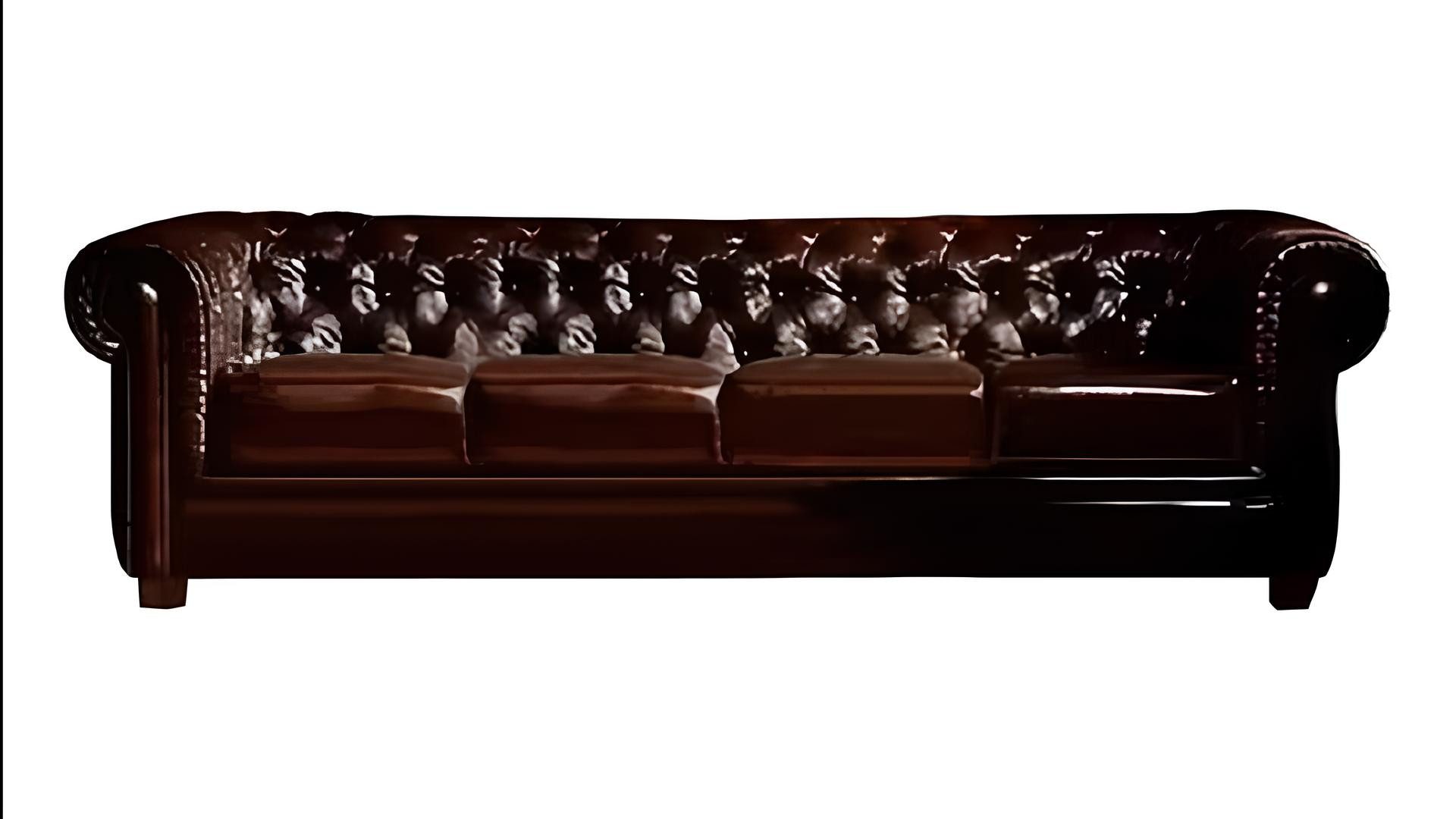 Xlmoebel Chesterfield-Sofa Exklusive Leder-Couch mit edler Polsterung Sofort, Hergestellt in Europa