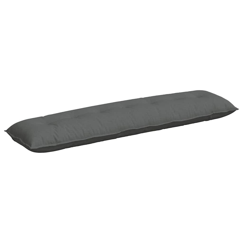 vidaXL Rückenkissen Rückenkissen Dunkelgrau 200 x 19 x 50 cm Stoff, 1-tlg.