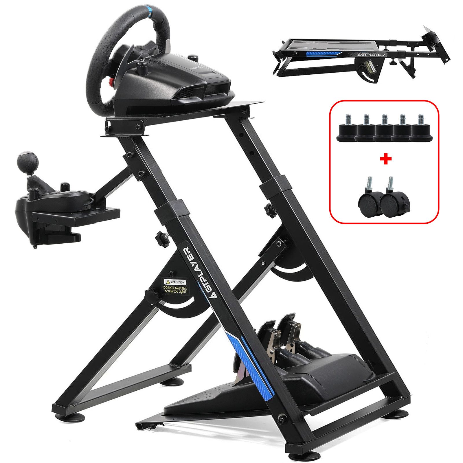 GTPLAYER Lenkradständer Lenkrad Gaming Wheel Stand für Logitech Контроллеры (Neigungsverstellbares Gestell PS4 Xbox PC PS5)