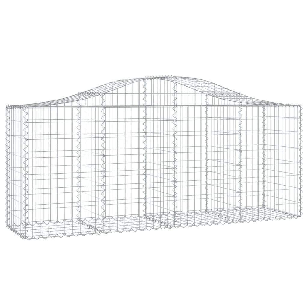 vidaXL Blumentopf Gabionen mit Hochbogen 40 Stk. 200x50x80/100cm Verzinktes Eisen (40 St)