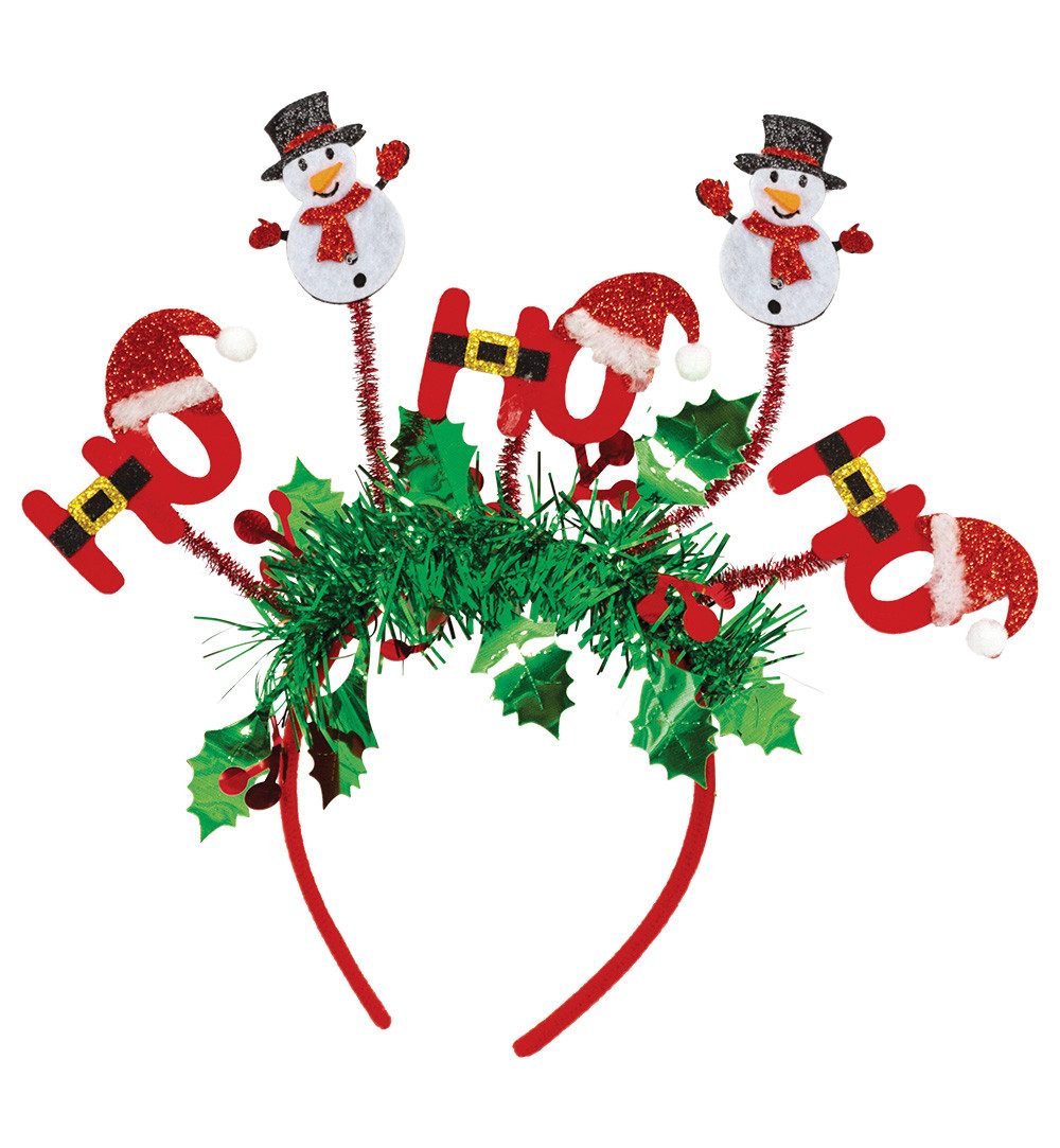 Fries Haarreif Haarreif Ho Ho Ho Weihnachten Schneemann Nikolausmütze Nikolaus Party, Ho Ho Ho