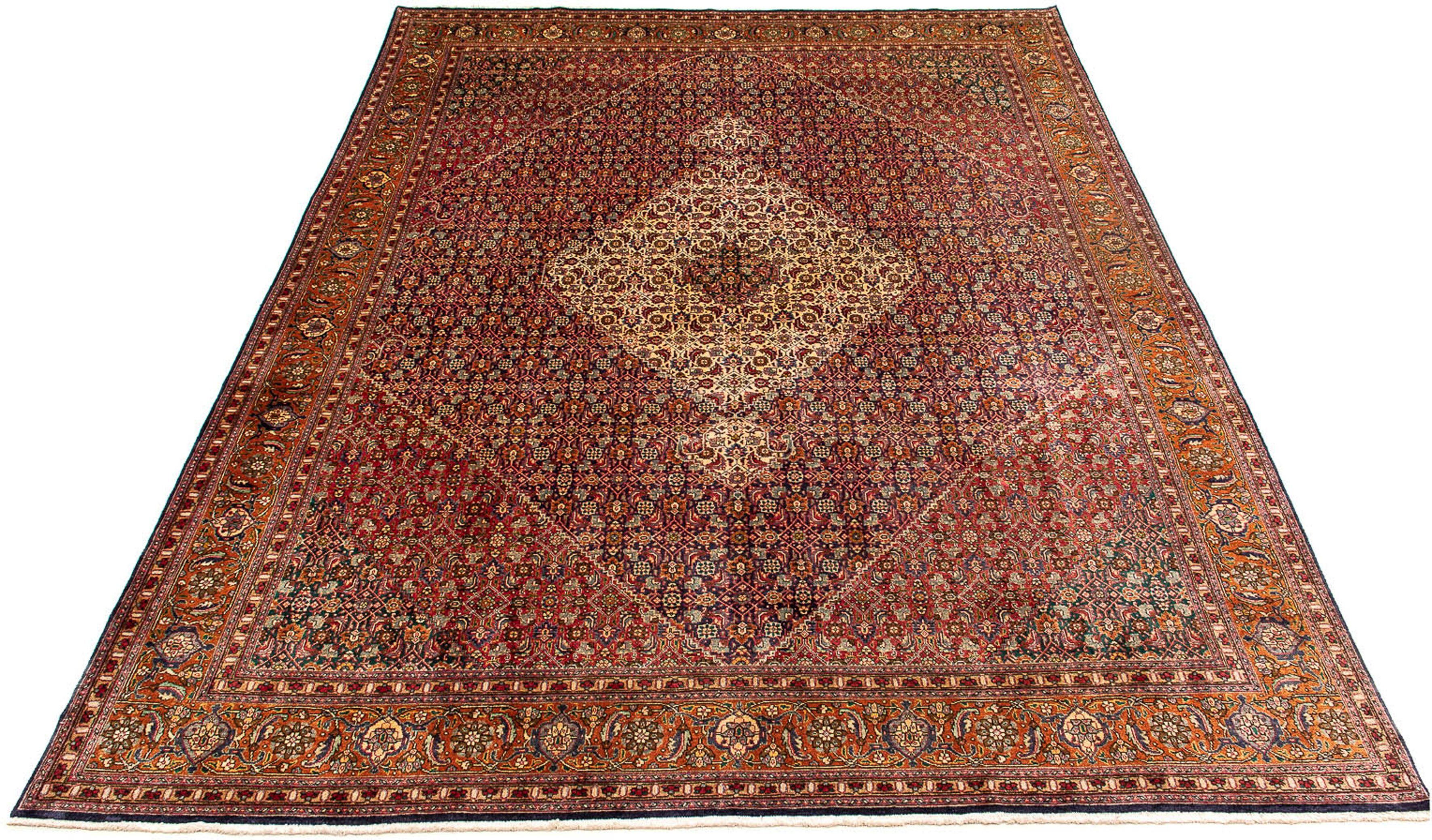 Orientteppich Perser - Täbriz - 392 x 310 cm - mehrfarbig, morgenland, rechteckig, Höhe: 10 mm, Wohnzimmer, Handgeknüpft, Einzelstück mit Zertifikat