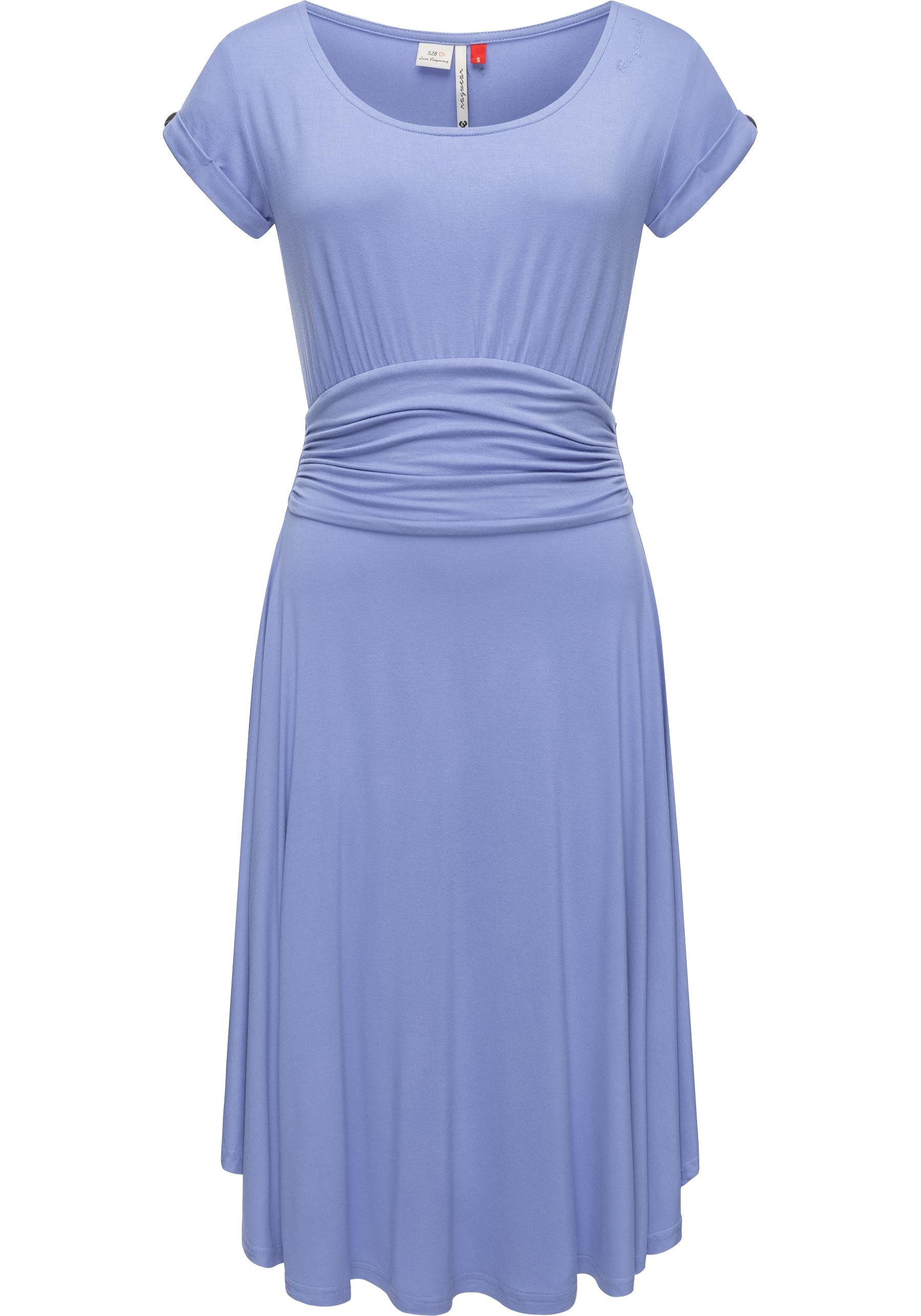 Ragwear Sommerkleid Yvone Solid leichtes Jersey-Kleid mit Taillengürtel