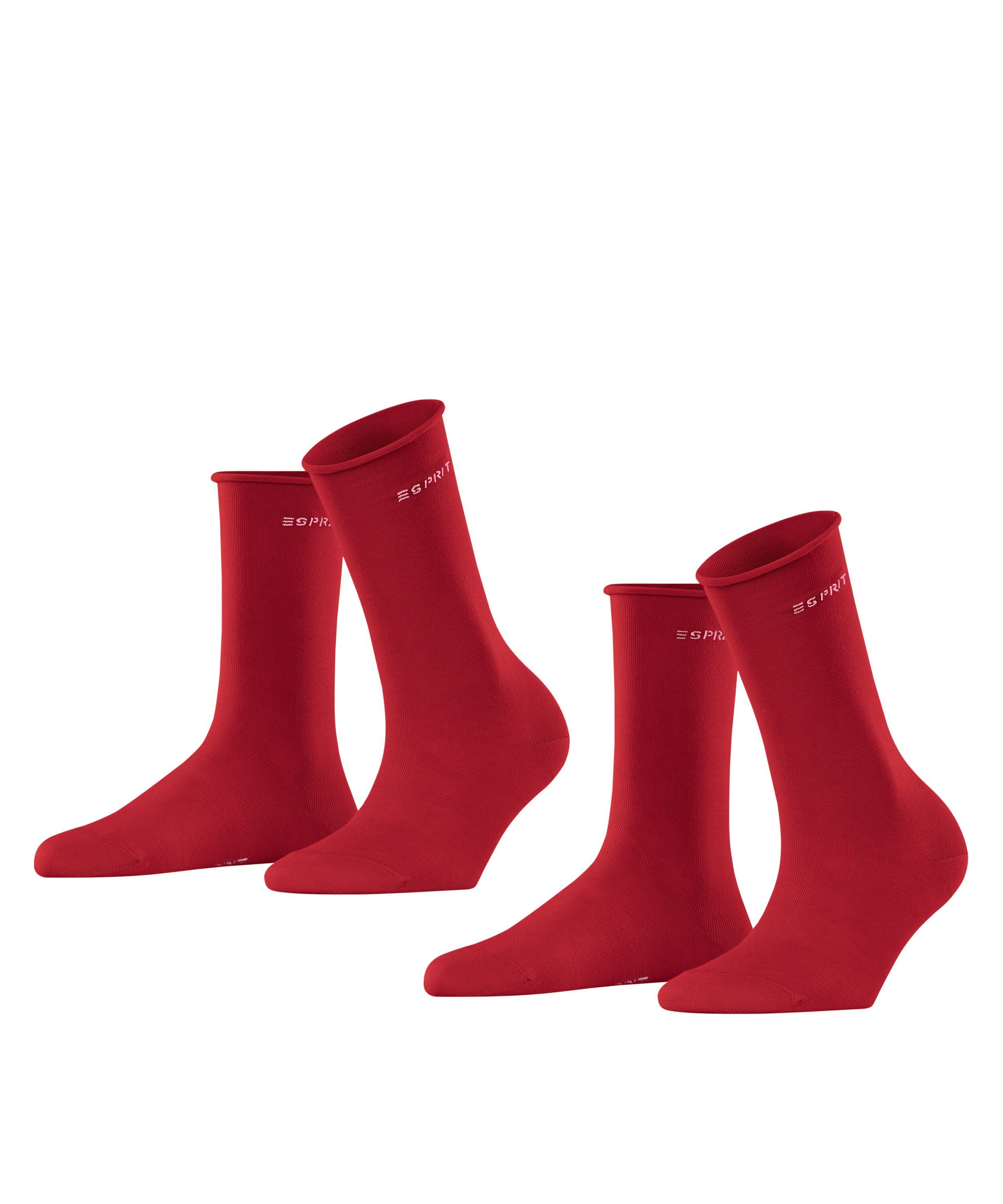 Esprit Socken Basic (8074) pepper red (2-Paar) 2-Pack Pure