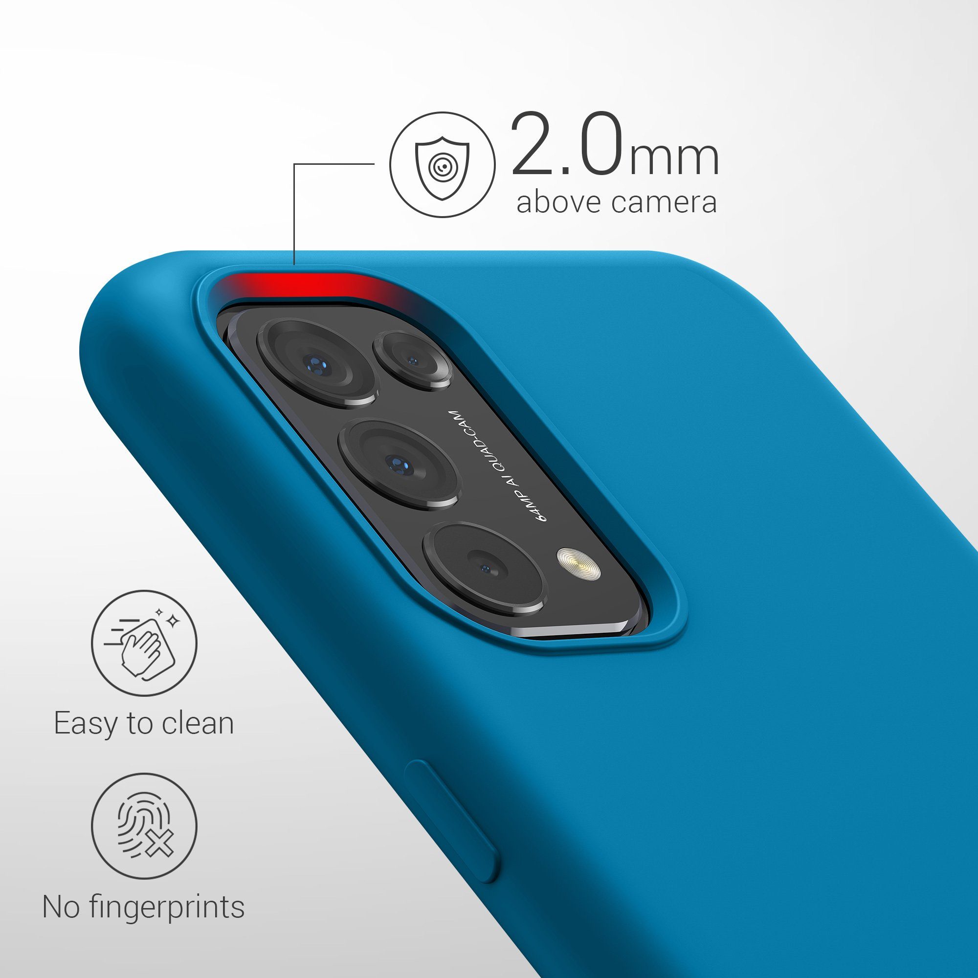 kwmobile Handyhülle Handyhülle für Oppo Find X3 Lite Hülle, Weiches Handy Silikon Case - Schutzhülle Cover